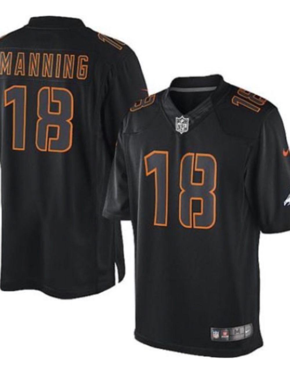 Peyton Manning Broncos Black Out Jersey